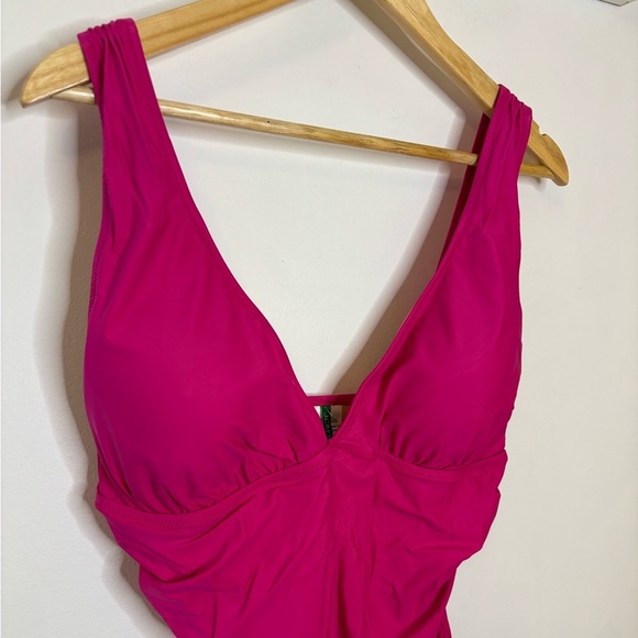 J. CREW Fuchsia Ruched V-neck one-piece - Various Sizes NWT - Picture 4 of 13